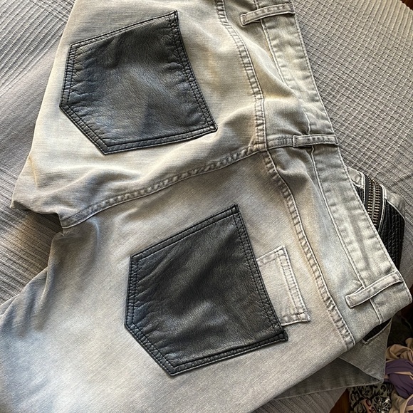 Philipp Plein Leather & Denim Pants – Authentic – Size 32 – Luxury Designer - Picture 5 of 15